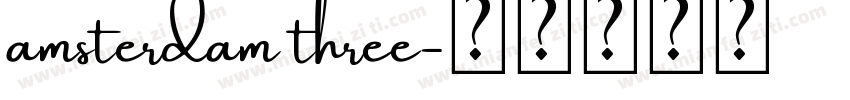 amsterdam three字体转换